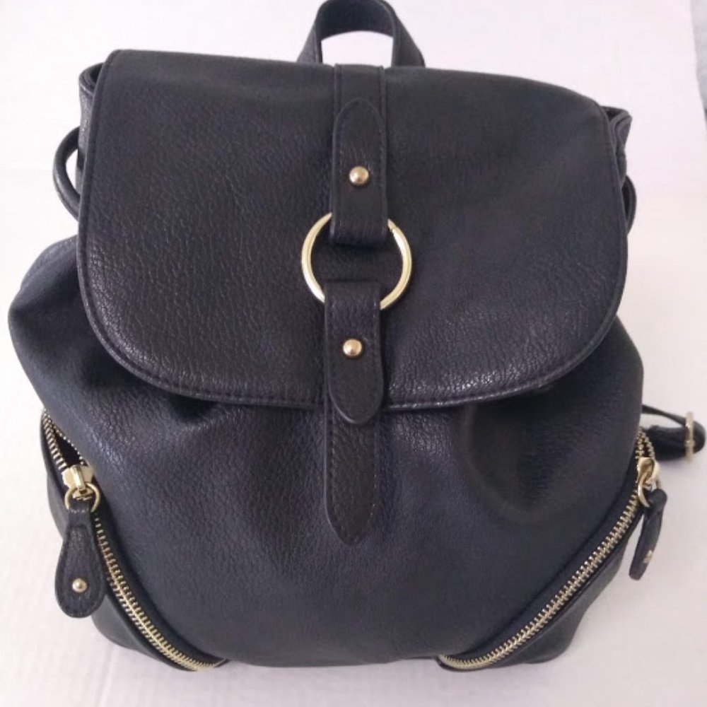 Express Black Drawstring Backpack Handbag - image 1